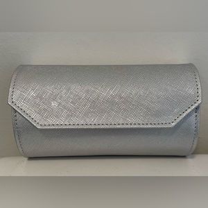 Silver clutch with ample room inside